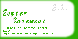 eszter korencsi business card